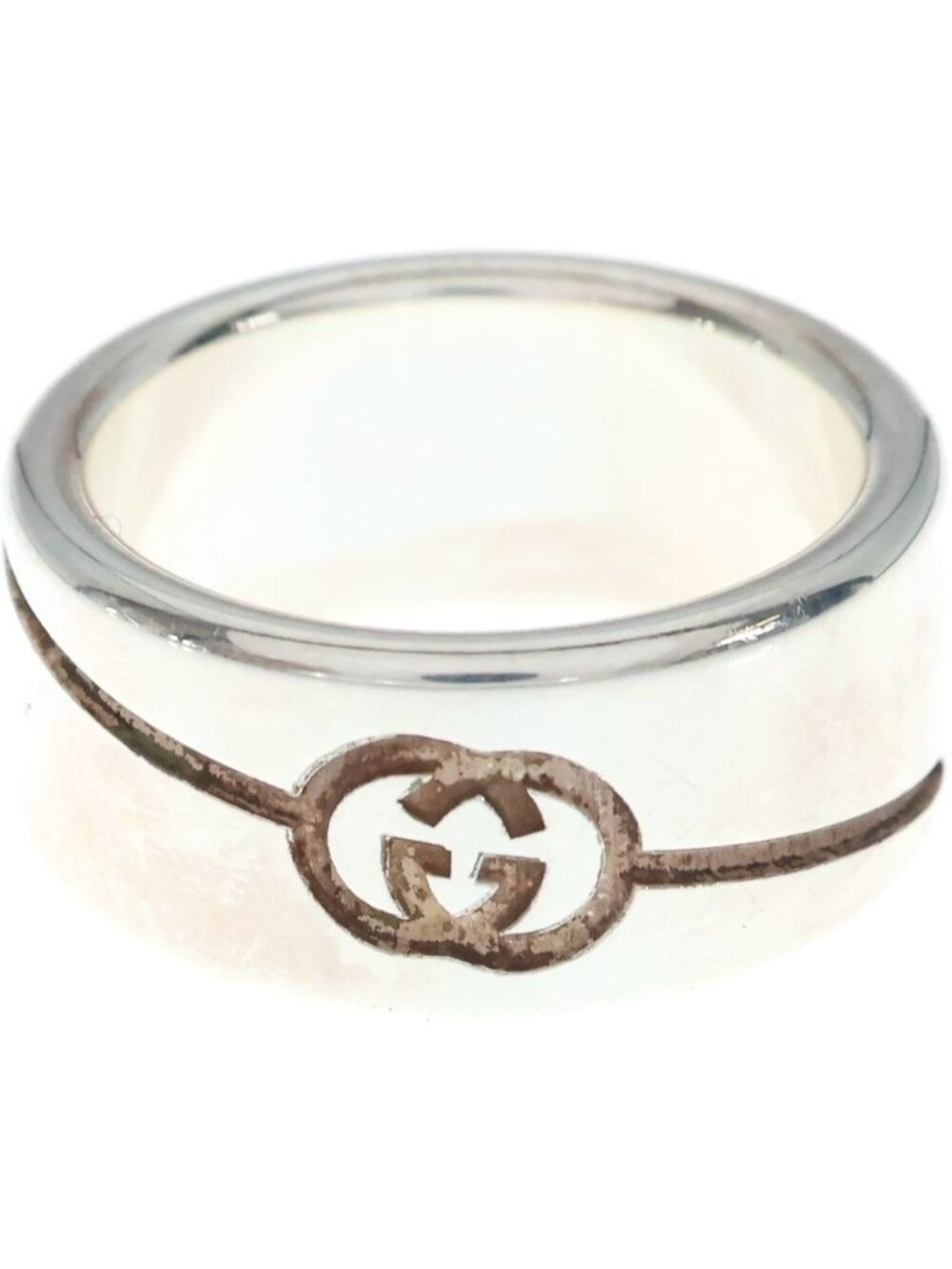 Gucci Diagonal Ring Silver